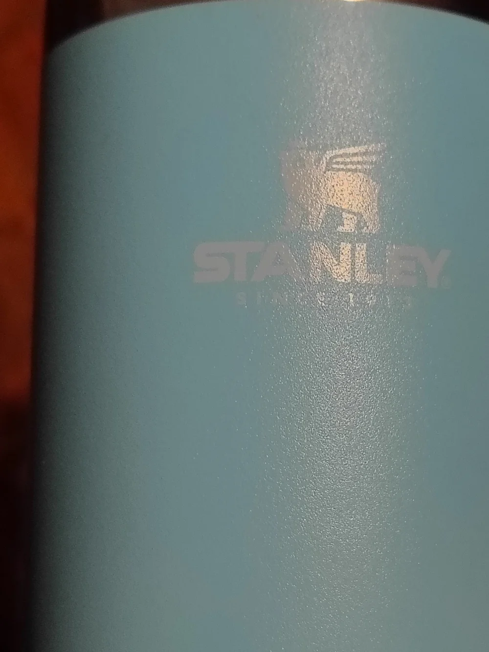 Stanley 30oz Light Blue Insulated Travel Tumbler with White Handle